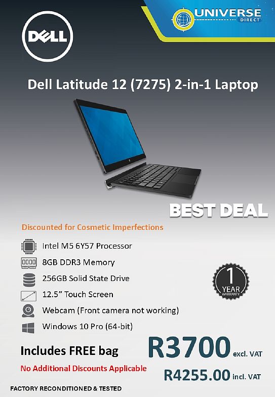 DELL 12(7275) M5 6Y57 1.1/8GB/256SSD/W10