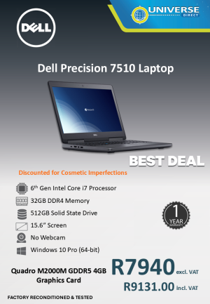 BD DELL PREC 7510 I7 16GB/512SSD/W10P