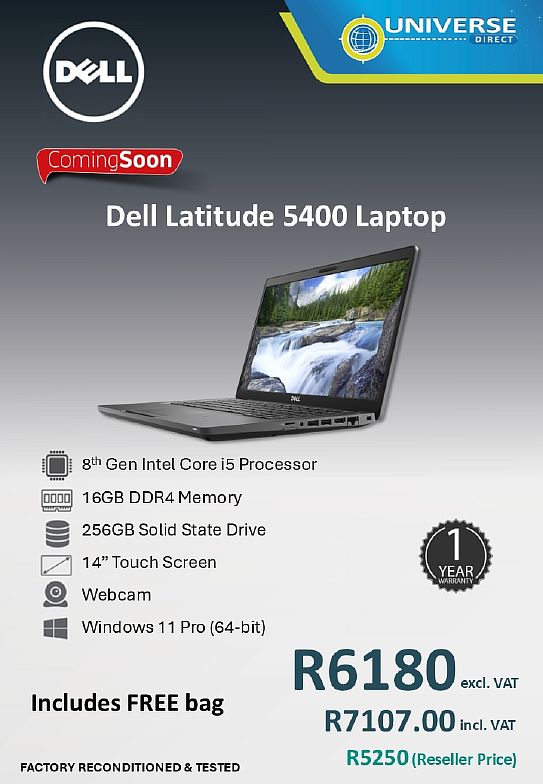 DELL 5400 NB I5 8TH 16GB/256SSD/W10P/TS