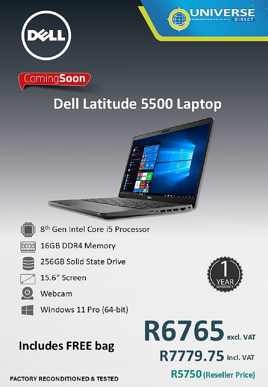 DELL 5500 I5 8TH 16GB/256SSD/W11P