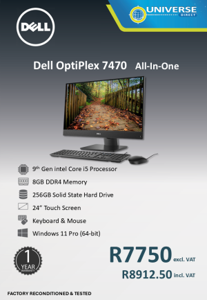 DELL 7470 AIO I5 9TH 8GB/256SSD/W11P/TS