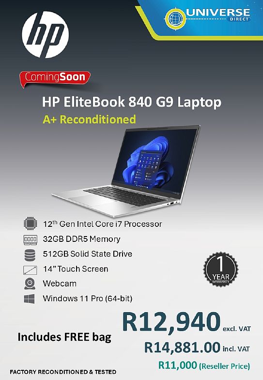 HP 840 G9 I7 12TH 32GB/512SSD/W10P/TS