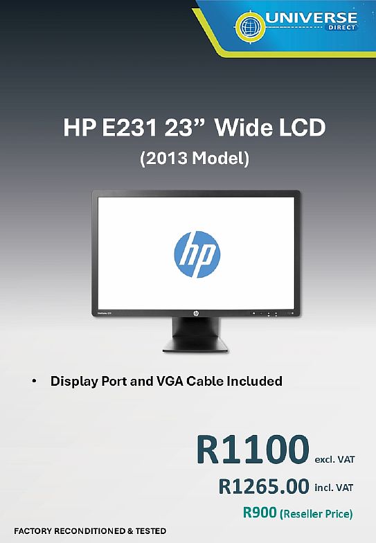23″ HP E231 REFURB LCD