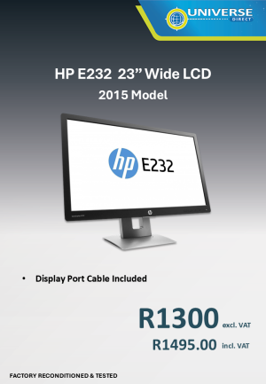 23" HP E232 WIDE LCD
