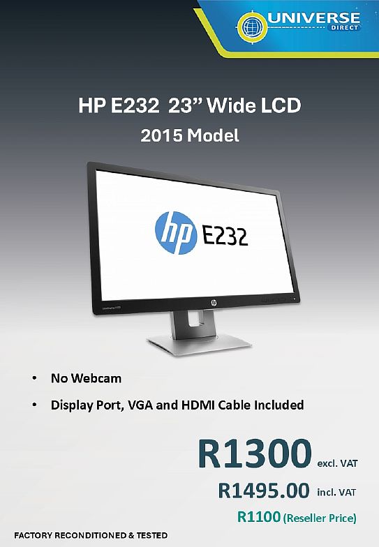 23″ HP E232 WIDE LCD