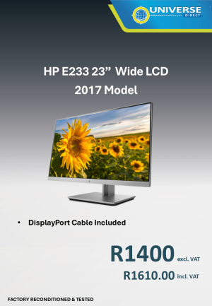 23" HP E233 WIDE REFURB