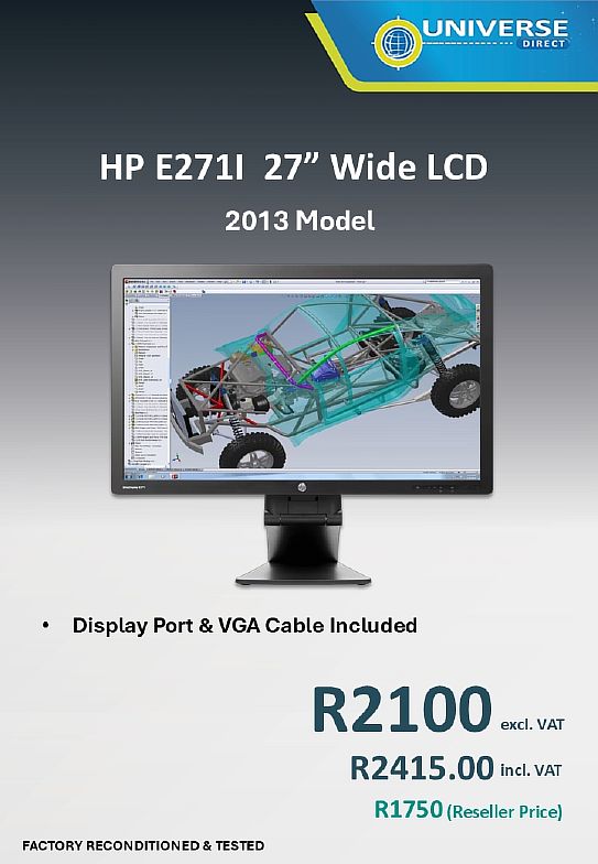 27″ HP E271I  LCD (VGA/DP)