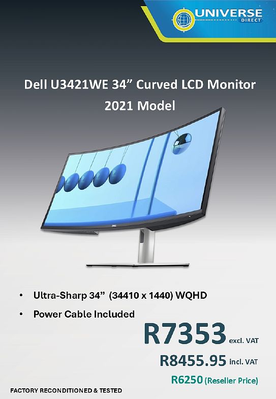 34″ DELL U3421WE LCD
