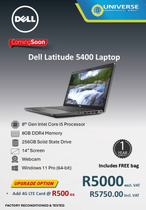DELL 5400 I5 8TH 8GB/256SSD/W10P