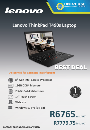 BD LEN T490S NB I5 16GB/256SSD/W10P/TS