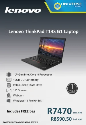 LEN T14S G1 I5 10TH 16GB/256SSD/W11P