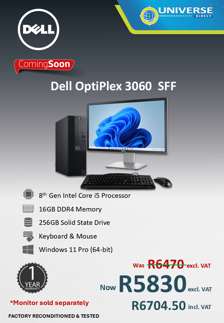DELL 3060 SFF I5 8TH 16GB/256SSD/W11P