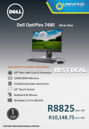 DELL 7480 AIO I5 10TH 16GB/512SSD/W11P/T