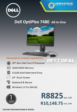 DELL 7480 AIO I5 10TH 16GB/512SSD/W11P/T