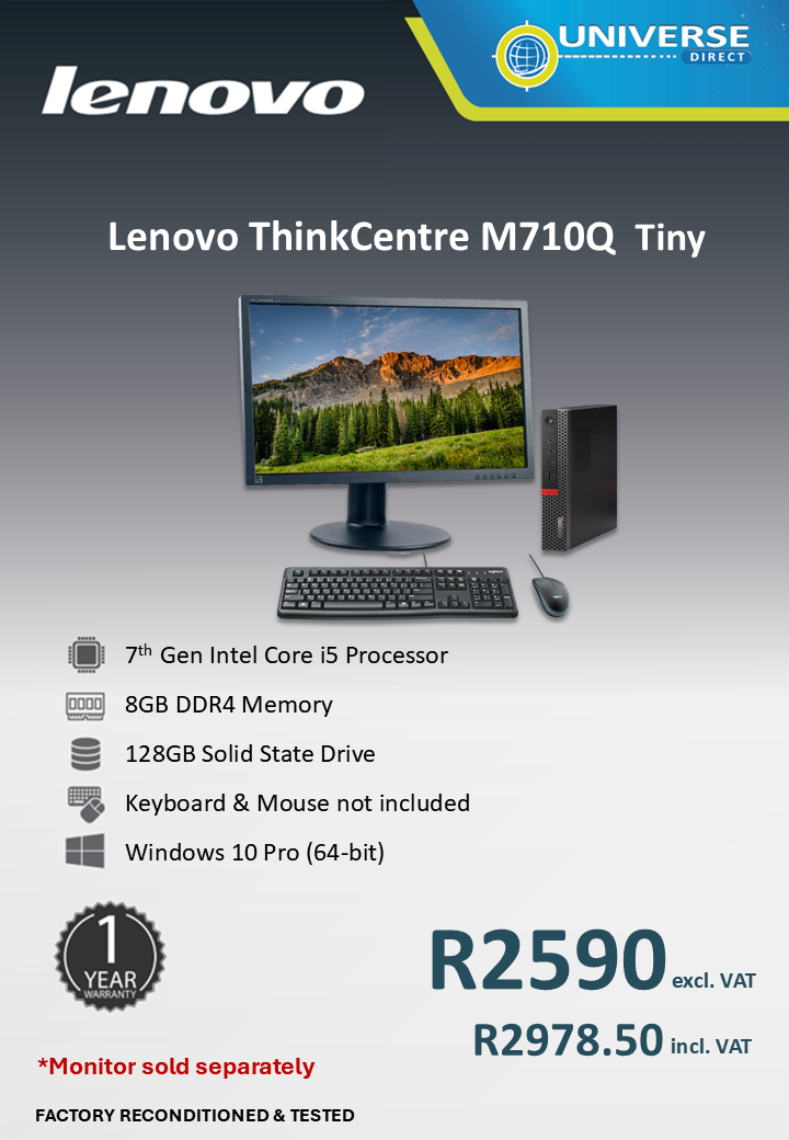 LEN M710Q TINY I5 7TH 8GB/128SSD/W11P