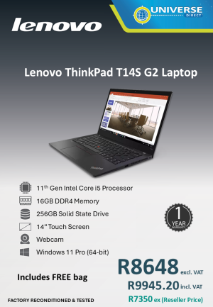 LEN T14S G2 I5 11TH 16GB/256SSD/W11P/TS