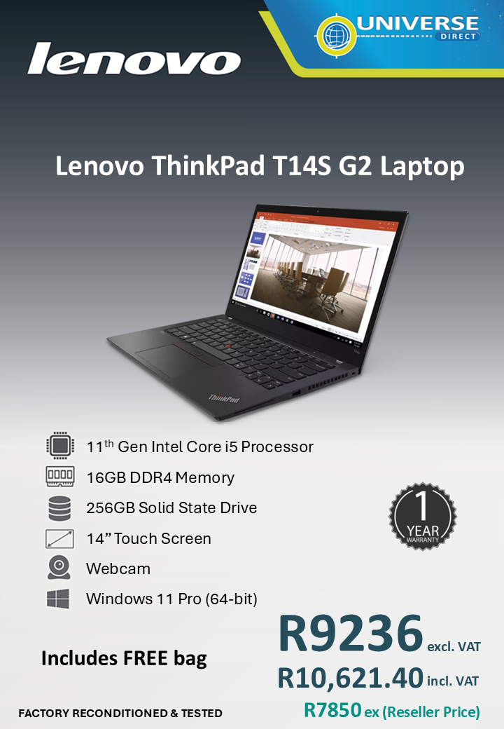 LEN T14S G2 I5 11TH 16GB/256SSD/W11P/TS