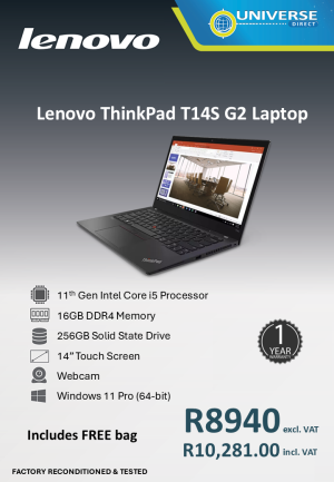 LEN T14S G2 I5 11TH 16GB/256SSD/W11P/TS