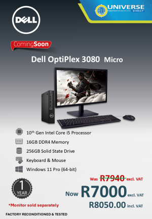 DELL 3080 MICRO I5-10TH 16GB/256SSD/W11P