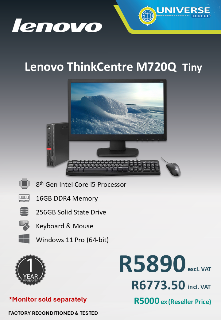 LEN M720Q TINY I5 8TH 16GB/256SSD/W11P