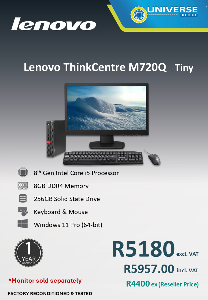 LEN M720Q TINY I5 8TH 8GB/256SSD/W11P