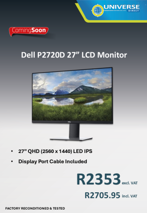 27" DELL P2720D REFURBISHED LCD