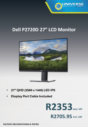27" DELL P2720D REFURBISHED LCD