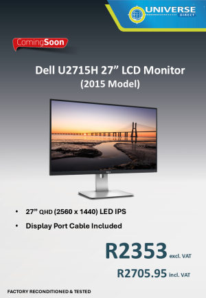 27" DELL U2715H LCD
