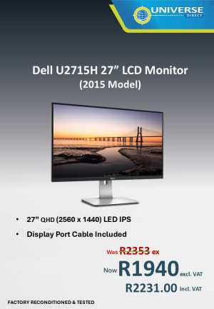 27" DELL U2715H LCD