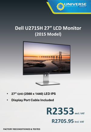 27" DELL U2715H LCD