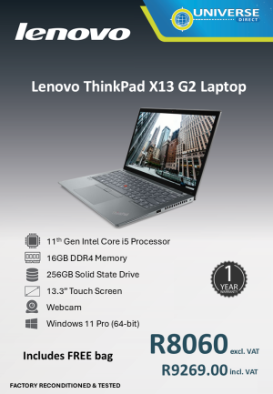 LEN X13 G2 I5 11TH 16GB/256SSD/W11P/TS