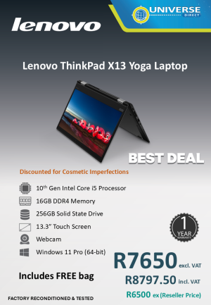 BD LEN X13 YOGA I5 16GB/256SSD/W11P/TS