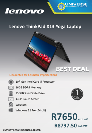 BD LEN X13 YOGA I5 16GB/256SSD/W11P/TS