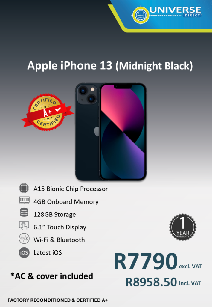 APPLE IPHONE 13 128GB A+ - Universe Direct | Your One-Stop Tech & IT ...