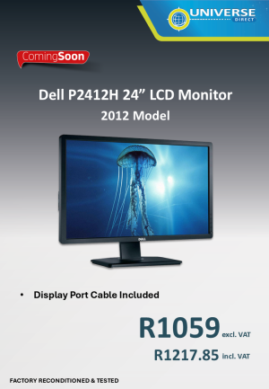24" DELL P2412H LCD