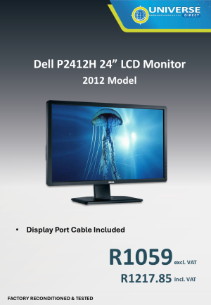 24" DELL P2412H LCD