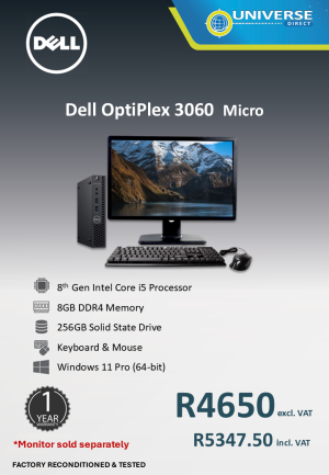 DELL 3060 MICRO I5 8TH 8GB/256SSD/W11P