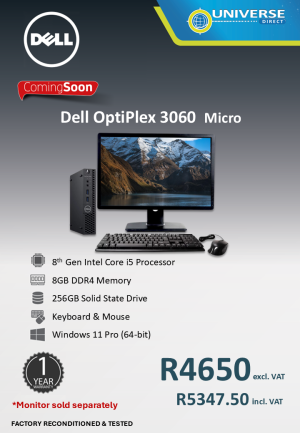 DELL 3060 MICRO I5 8TH 8GB/256SSD/W11P