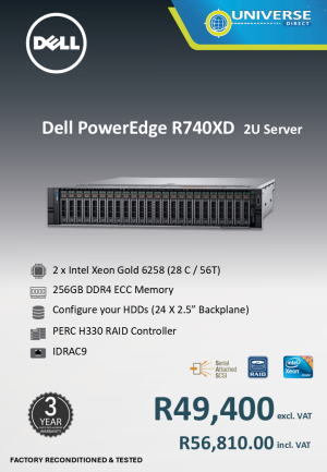 DELL R740XD 2XN 28C GOLD 6258 /256GB/0GB