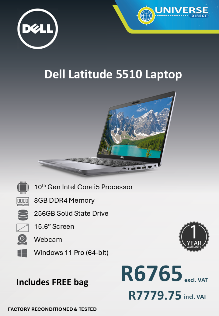 DELL 5510 I5 10TH 8GB/256SSD/W11P