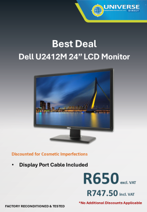 BD 24" DELL U2412M LCD