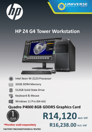 HP Z4 G4 XN W-2123 32GBGB/512SSD/W11P