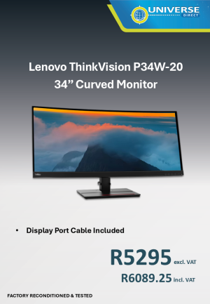 LEN THINKVISION 34" P34W-20 LCD