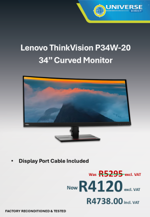LEN THINKVISION 34" P34W-20 LCD