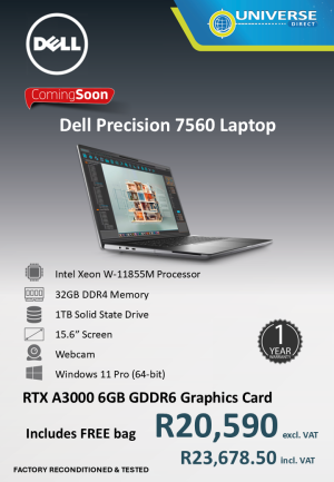 PREC 7560 INTEL XEON W-11855M 32GB/1TB