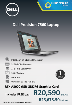 PREC 7560 INTEL XEON W-11855M 32GB/1TB