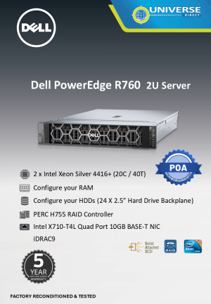 DELL PE R760 2XN GOLD 4416+ NORAM/NOHDD