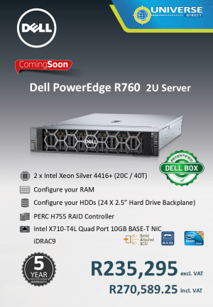 DELL PE R760 2XN GOLD 4416+ NORAM/NOHDD