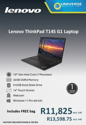 LEN T14S G1 I7-10TH 32GB/512SSD/W11P/TS