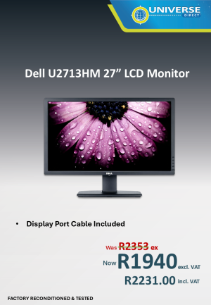 27" DELL U2713HM REFURBISHED LCD